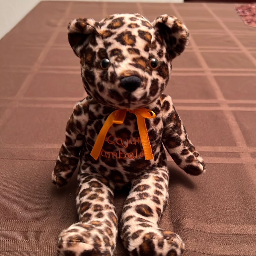 Cheesecake Factory Leopard Teddy Bear
